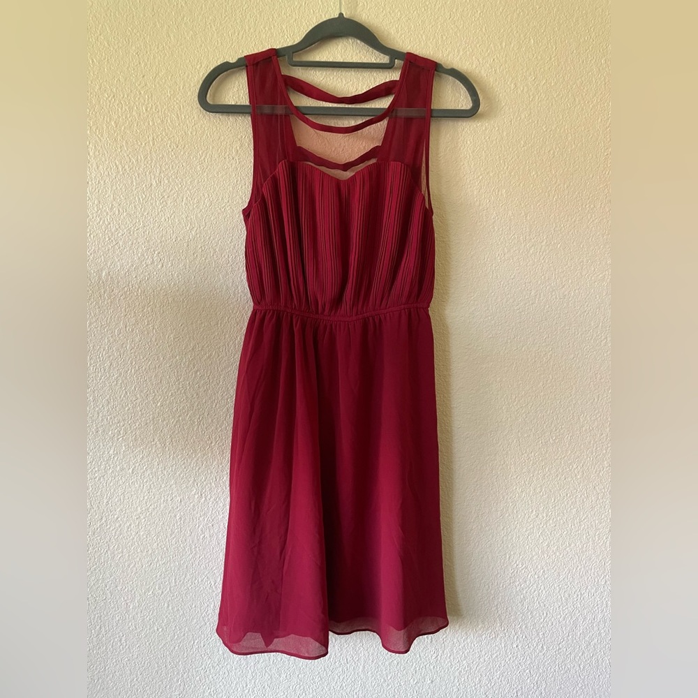 Perfectly Pleated Ya Los Angeles Red Dress